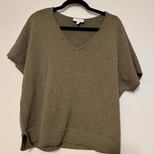 Bobeau Studio B Olive V-Neck Top